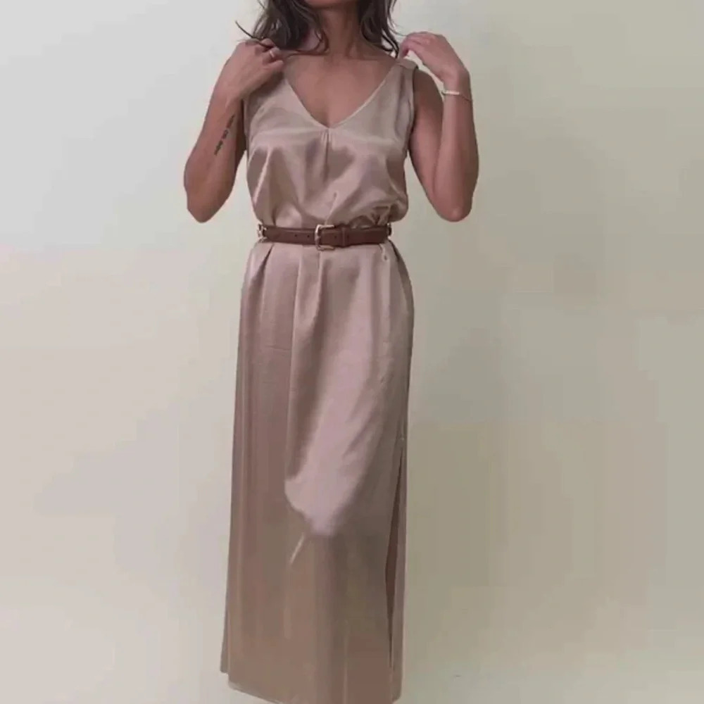 Nation LTD Erika Dress W/Elastic Detail, NWT, Cafe Au Lait, Medium - Picture 3 of 9